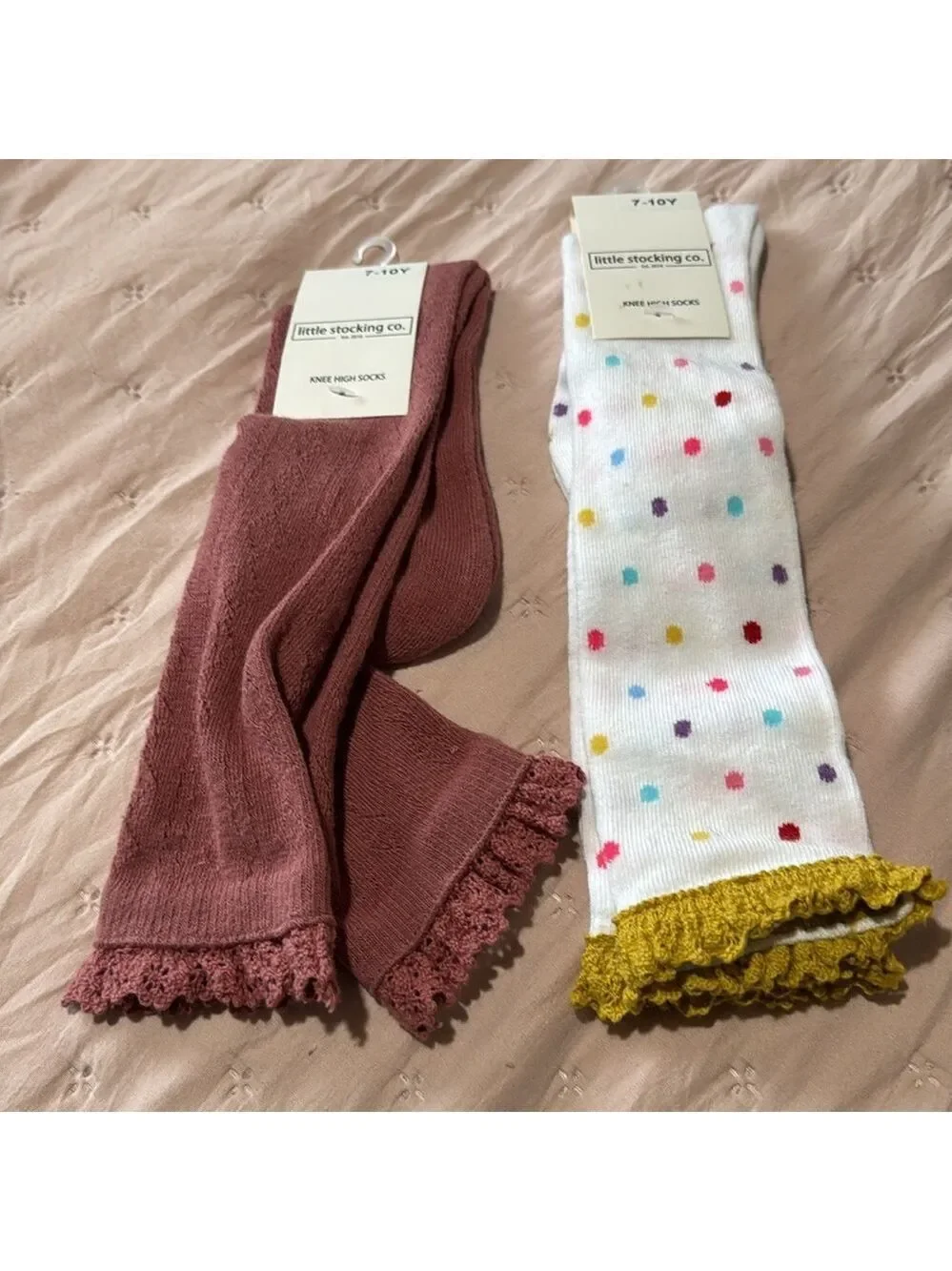 Bundle of 2  high knee lace socks
